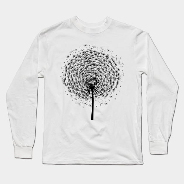 Dandelion Long Sleeve T-Shirt by msmart